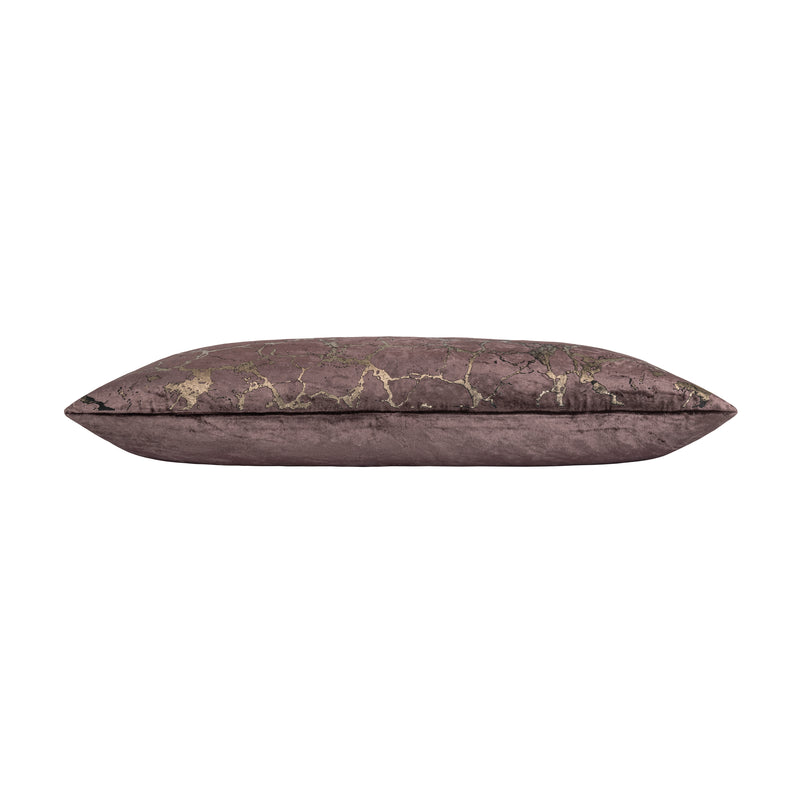 Mila Crackle Abstract Brown Gold Pillow