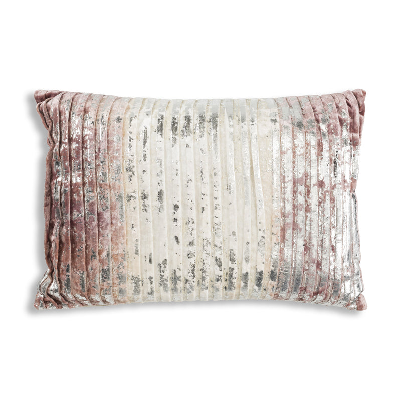 Milo Pink Pleated Ombre Lumbar Pillow