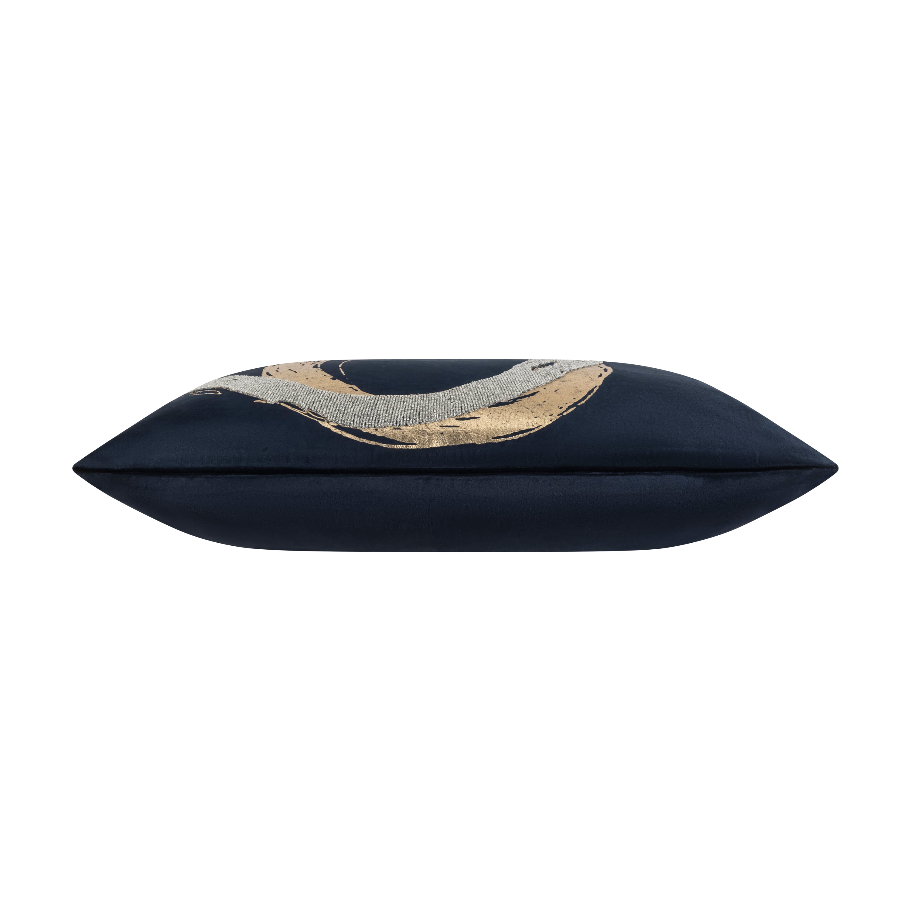 Mira Silver Foil Navy Pillow