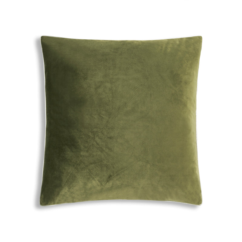 Noah Green Silver Velvet Pillow