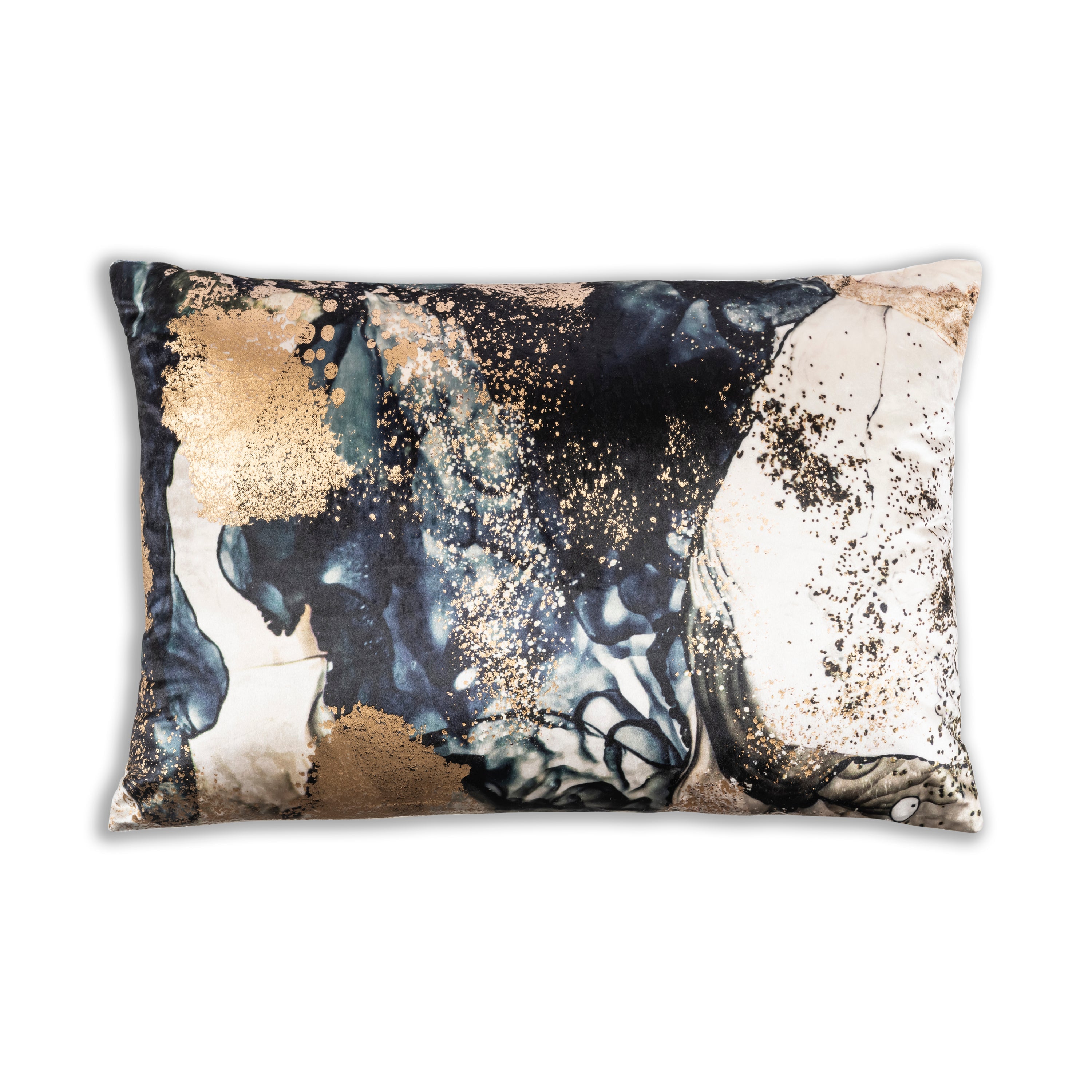 Noor Black and Gold Lumbar Pillow