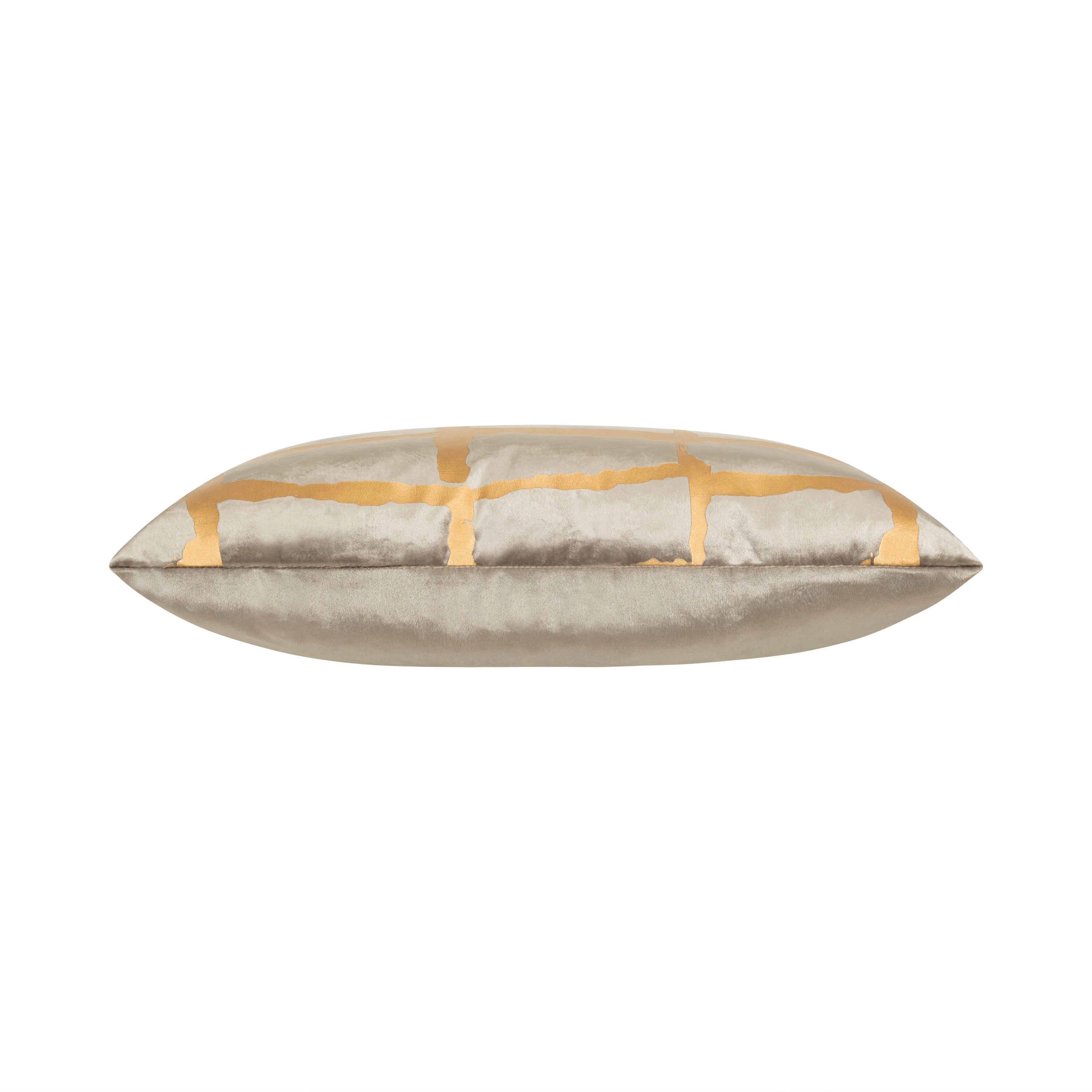 Oslo Grey And Gold Velvet Pillow