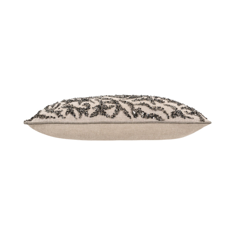 Royce Silver Sequined Lumbar Pillow