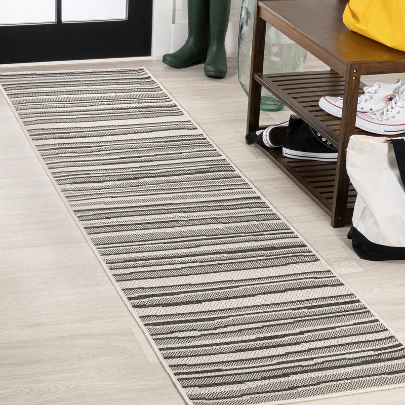 Wavy Stripe Modern Indoor/Outdoor Area Rug (3 Colors, 5 Sizes)