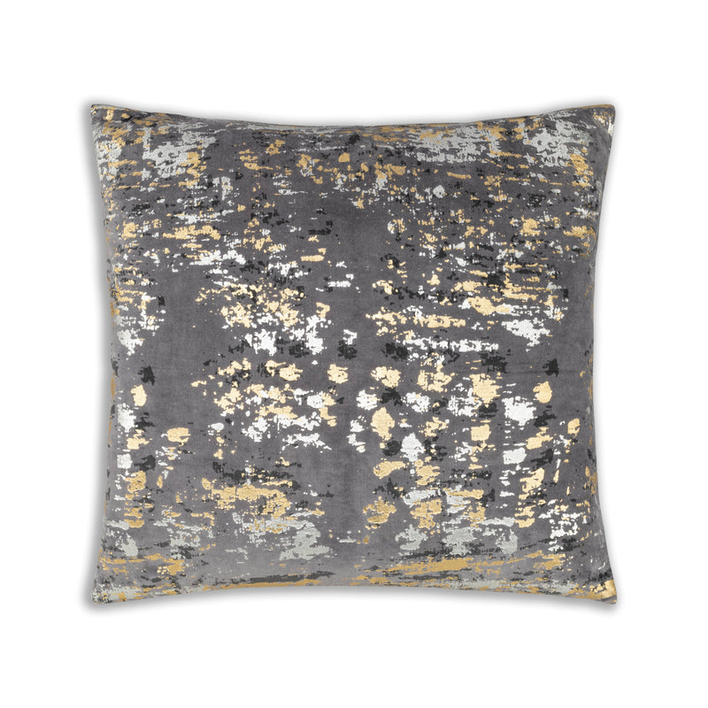 Sona Grey Gold and Silver Pillow