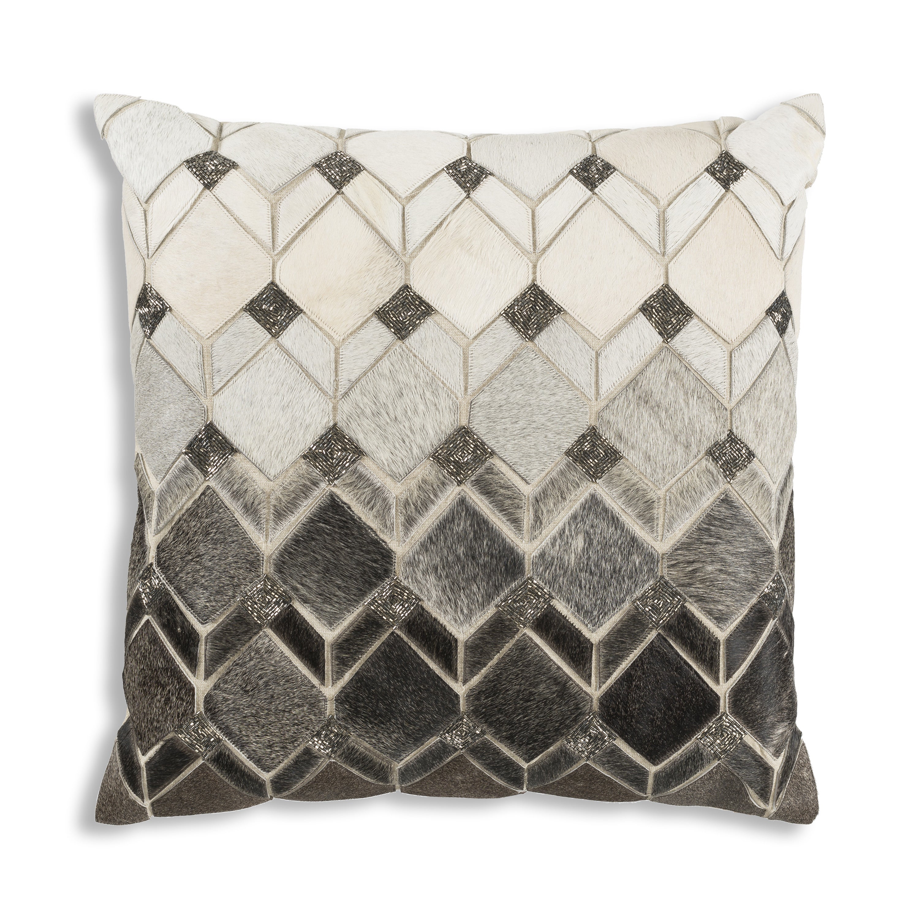 Theo Gray Geometric Hide Pillow