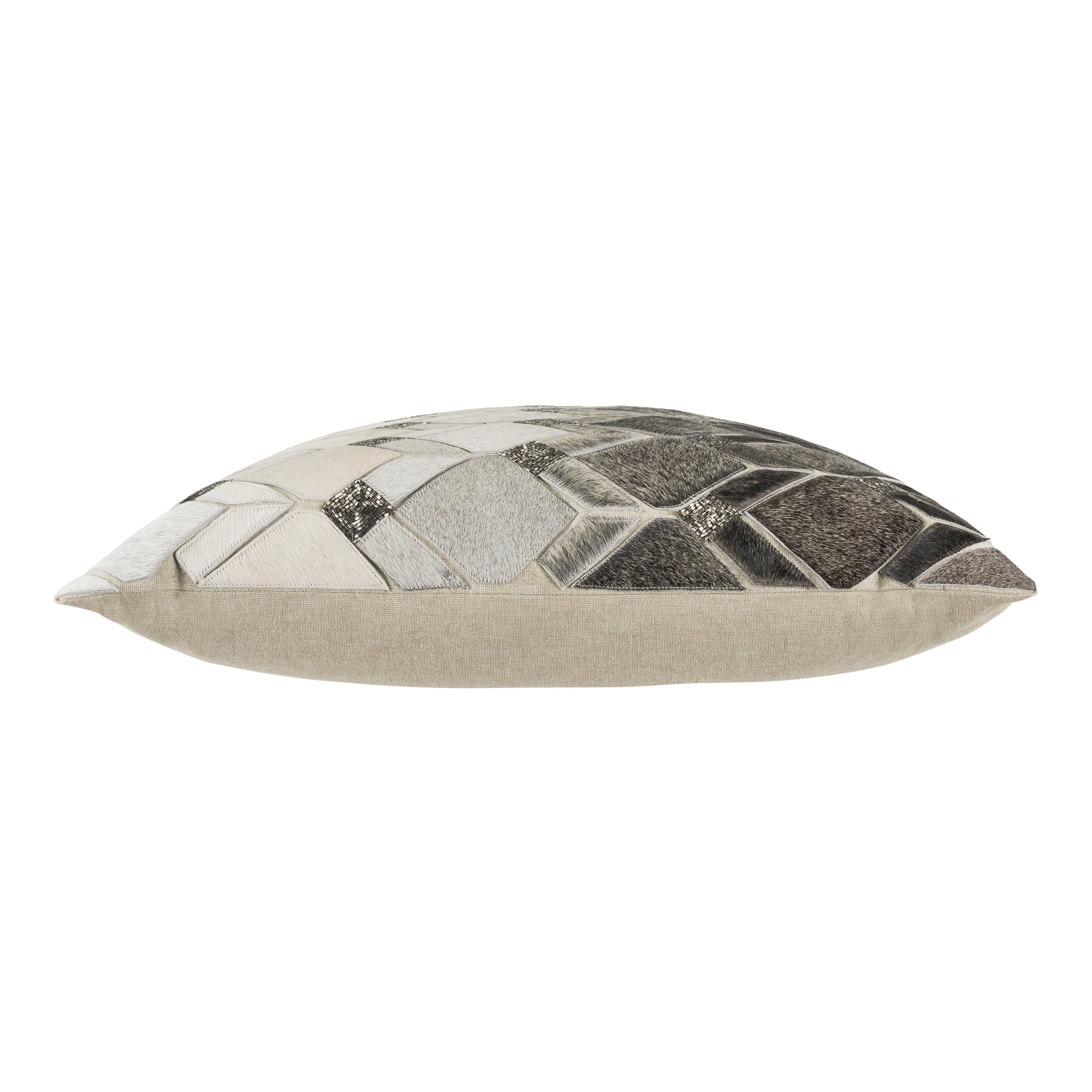 Theo Gray Geometric Hide Pillow