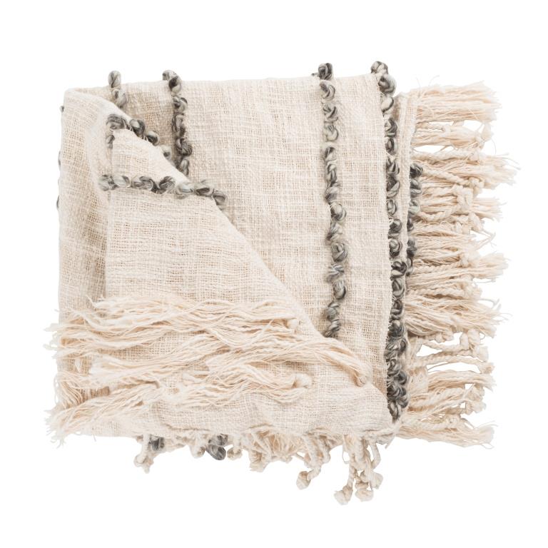 Koa Ivory Grey Throw