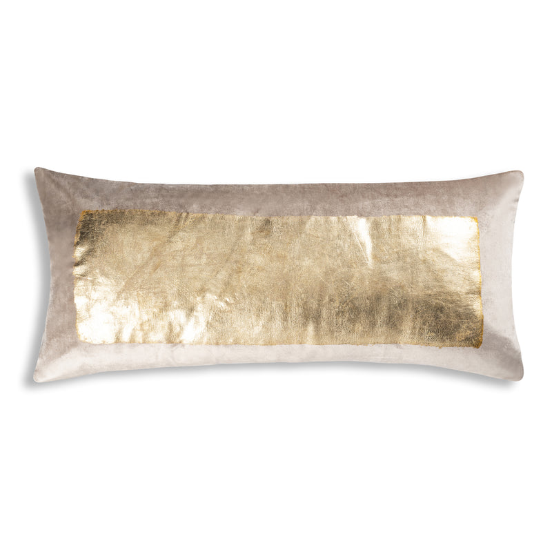 Verona Gold Velvet Pillow - 14" x 31"