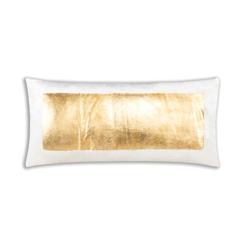 Verona Ivory Gold Velvet Pillow