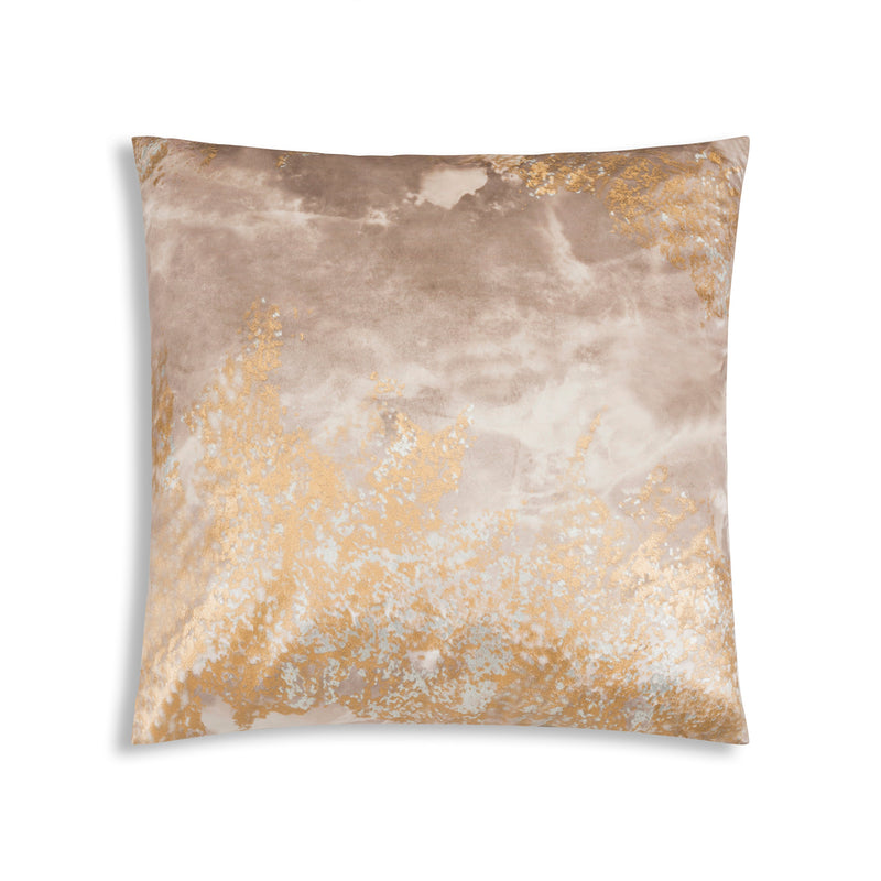 Zen Gold Silver Velvet Pillow