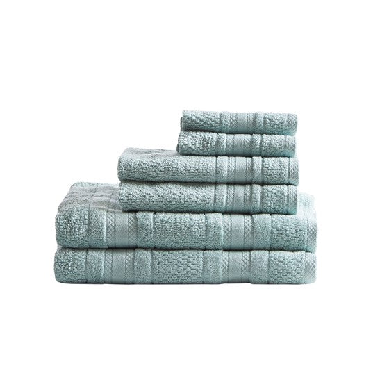 6 Piece Super Soft Cotton Bath Towel Set (2 Colors)