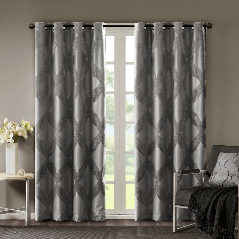 Diamond Total Blackout Curtain Panel (4 Colors, 3 Sizes)