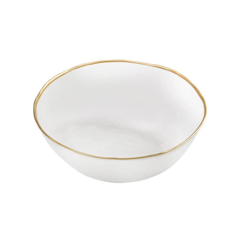 Clear Bowl with Gold Rim (3 Sizes)