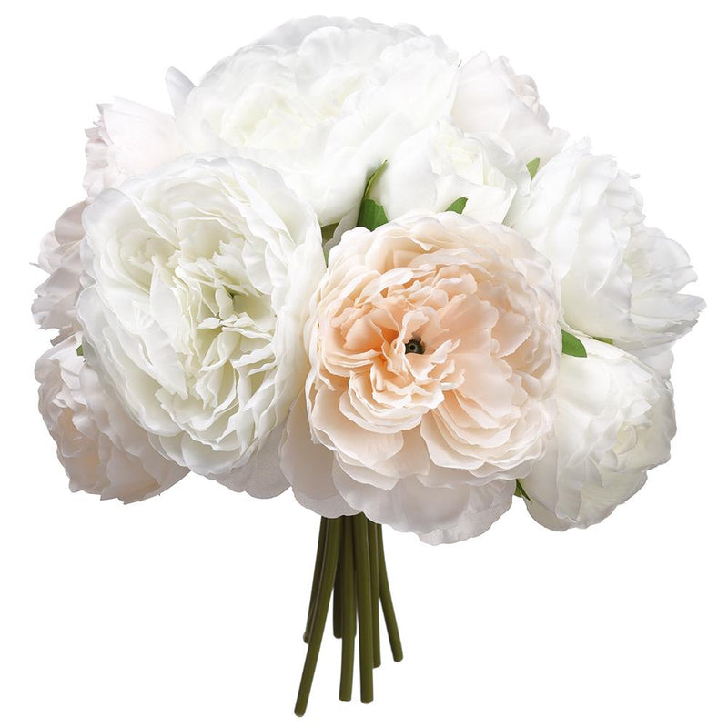 11" Cream Blush Peony Bouquet