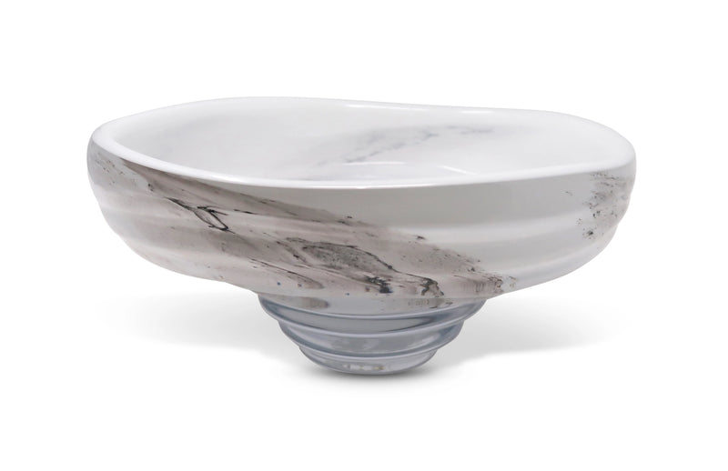 Swirl Design Glass Centerpiece Bowl (2 Colors)