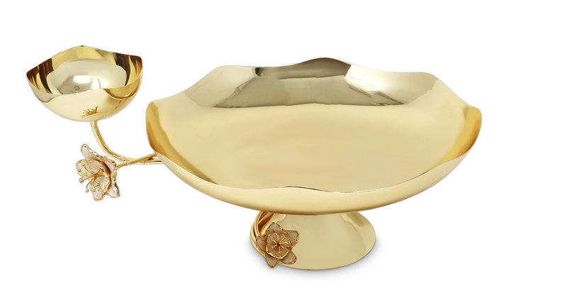 Cake Stand with Gold Base from The Celine Flower Collection