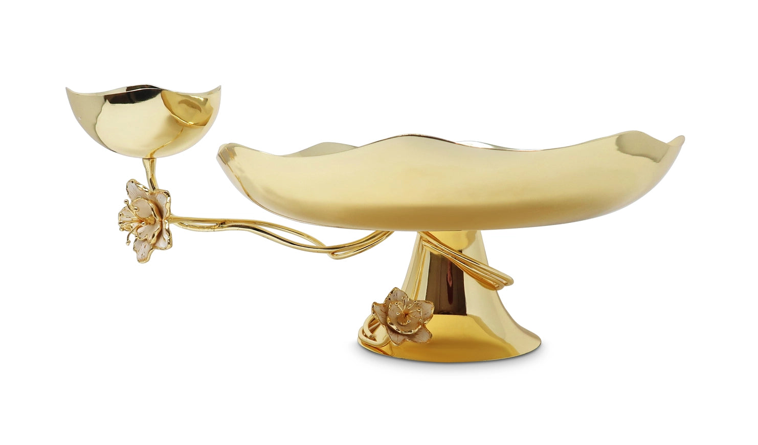 Cake Stand with Gold Base from The Celine Flower Collection