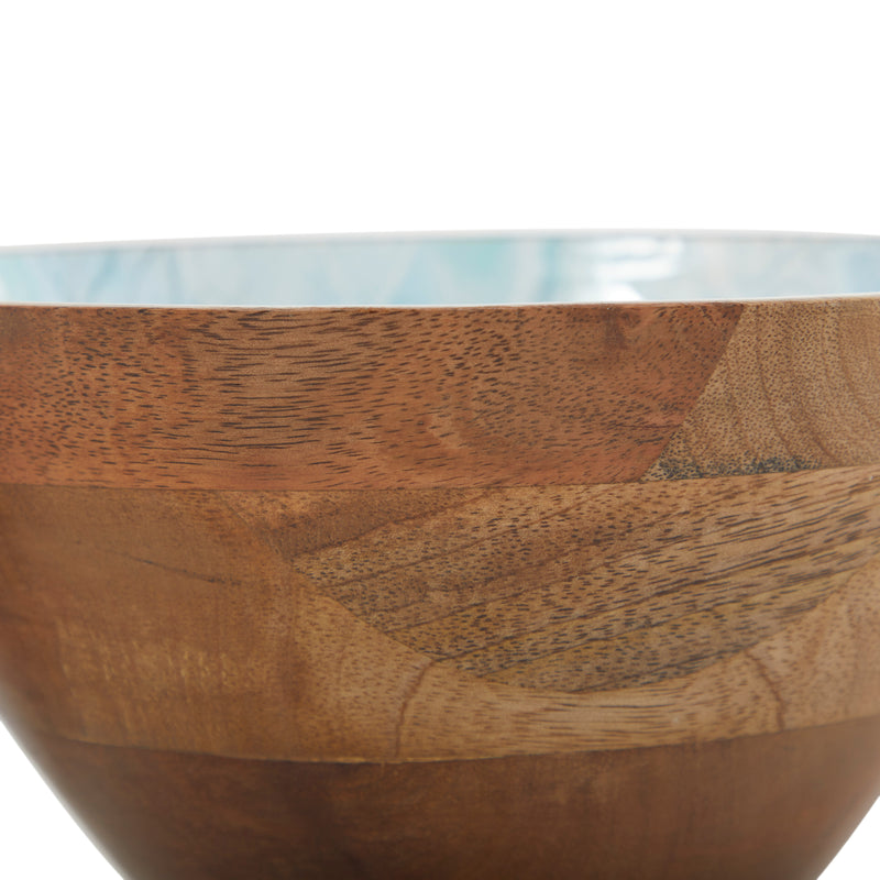 Mango Wood Handmade Nesting Decorative Bowl Set of 2  ( 2 Colors)