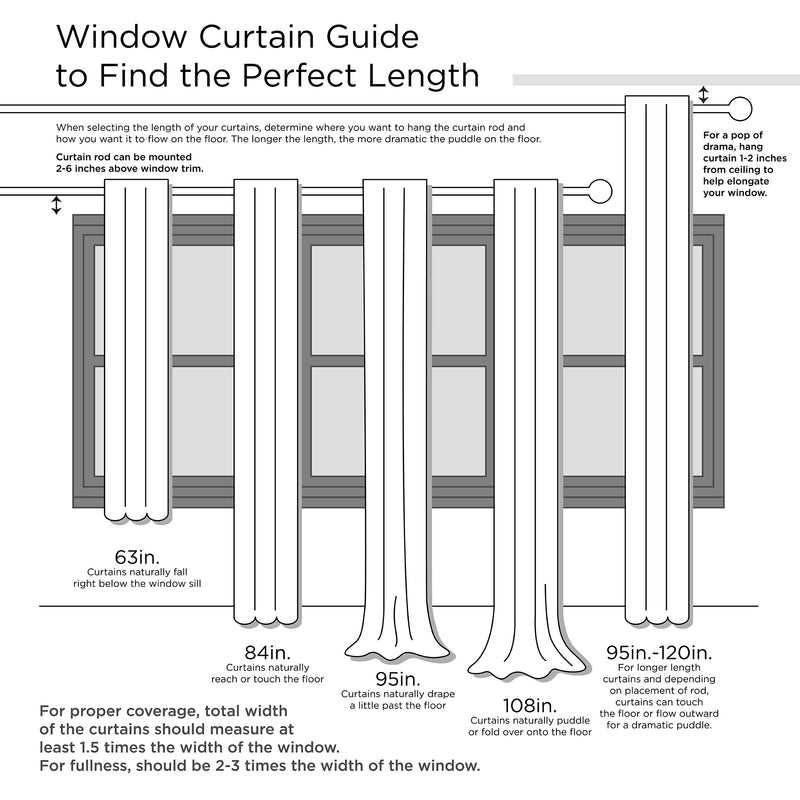 White and Black Pom Pom Curtain Panel  (2 Sizes)