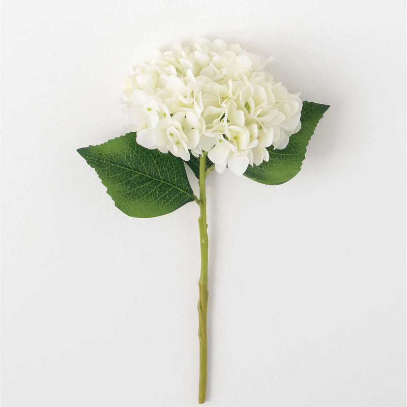 17.5" White Hydrangea Stem