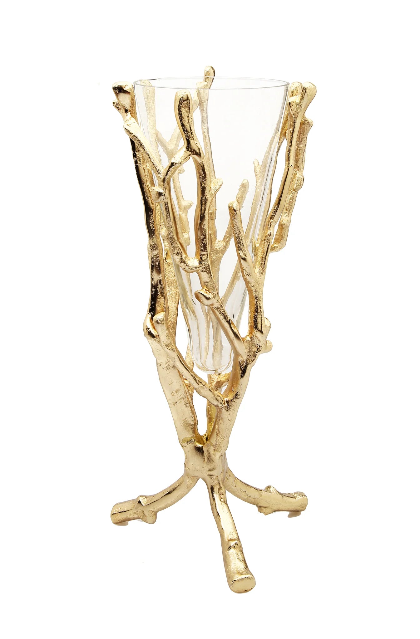 Gold Branch Vase