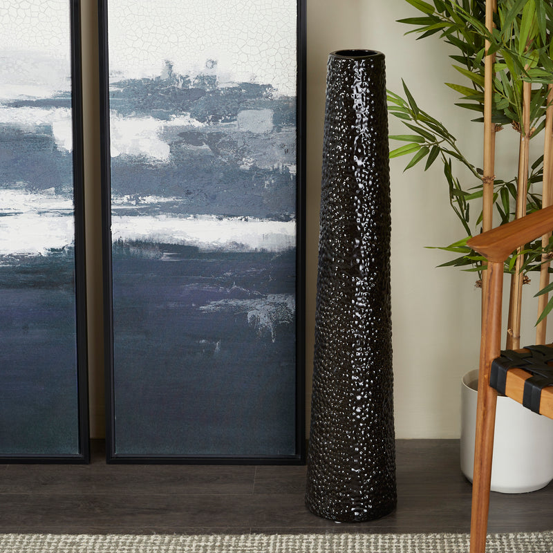 Textured Extra Tall Floor Vase (3 Colors)