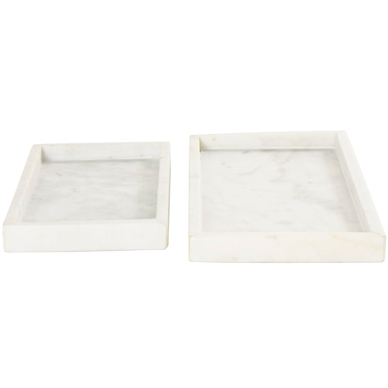 Marble Tray with Raised Border (Set of 2) 3 Colors