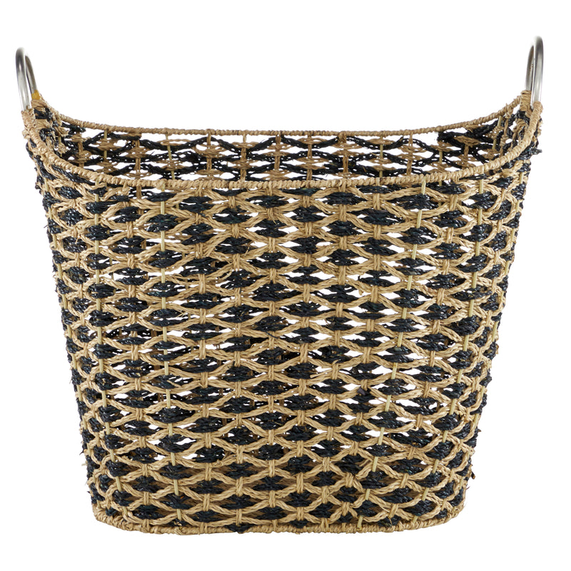 Storage Basket with Black Details and Handles