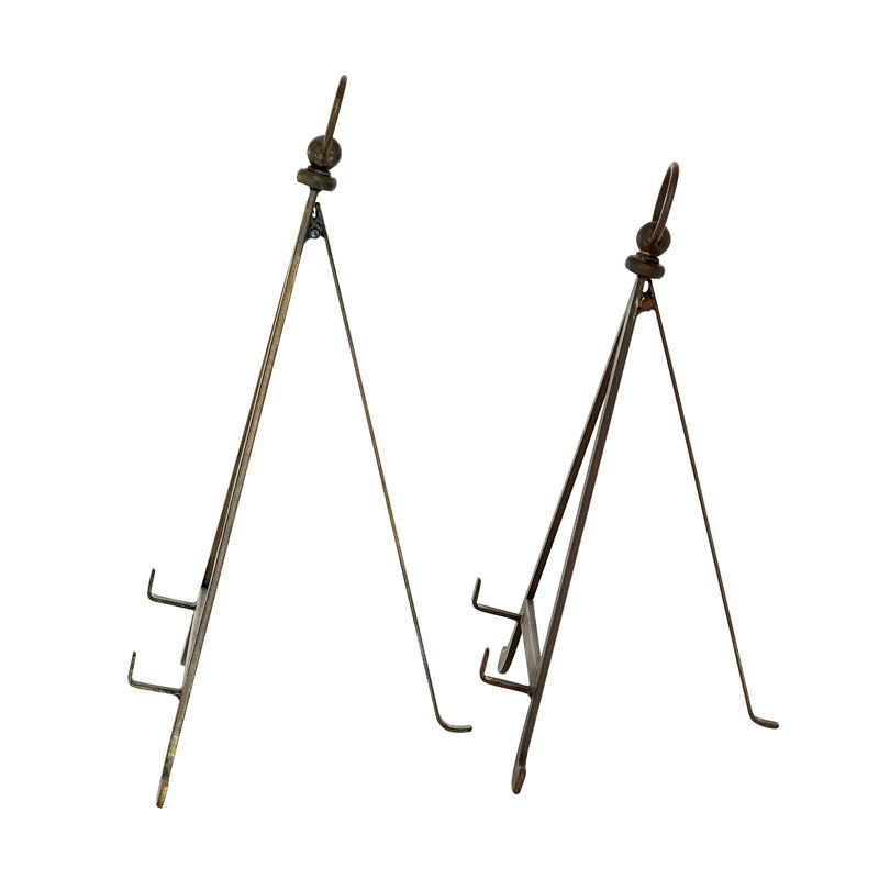 Bronze Metal Tabletop Easel with Foldable Stand (Set of 2)
