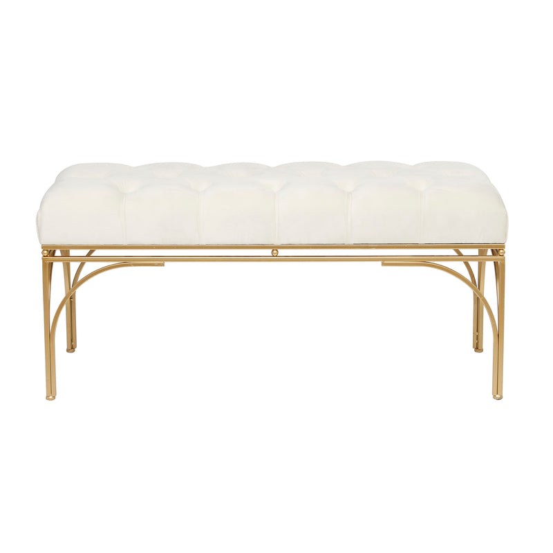 Metal Bench with Velvet Seat ( 3 Colors )