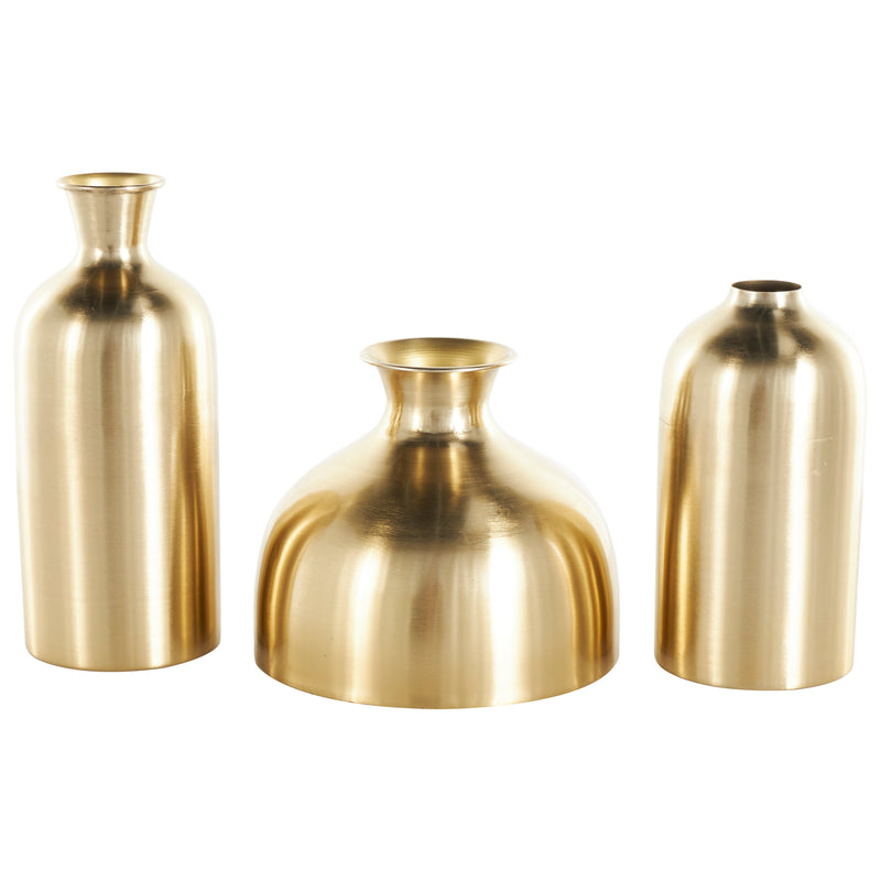 Brass Minimalistic Vase ( Set of 3 )