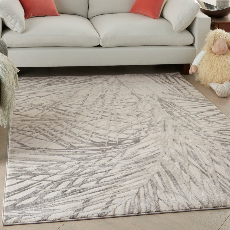 Rustic Textures Area Rug - Ivory/Grey