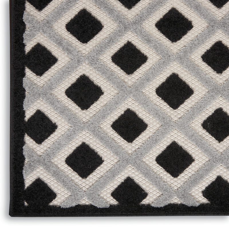 Aloha Area Rug - Black White Style 2