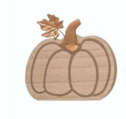 Wooden Pumpkin Block Decor (3 Styles)