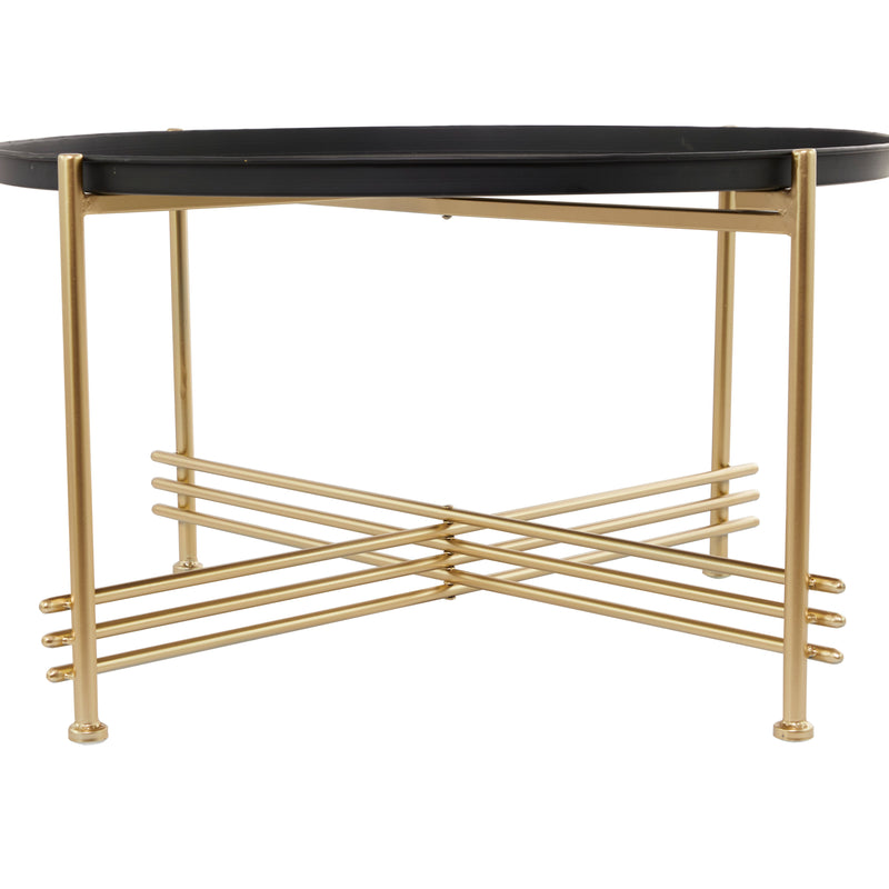 Black and Gold Metal Coffee Table