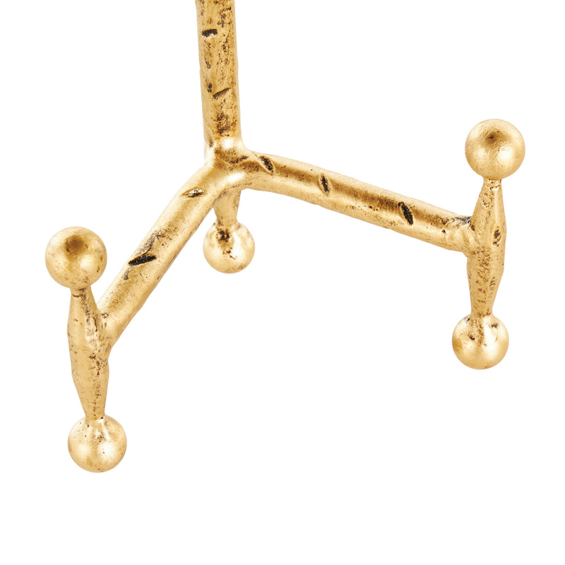 Gold Metal  Slim Tabletop Easel with Ball Accents (Set of 3)
