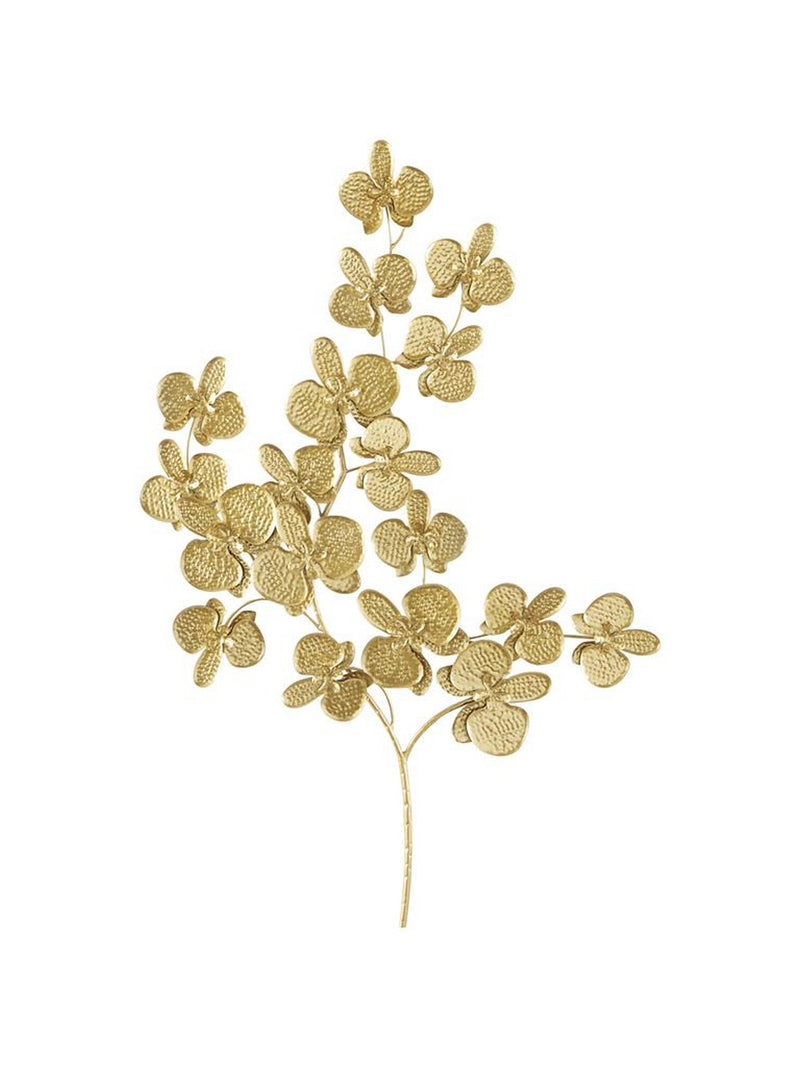 Gold Metal Orchid Floral Wall Decor