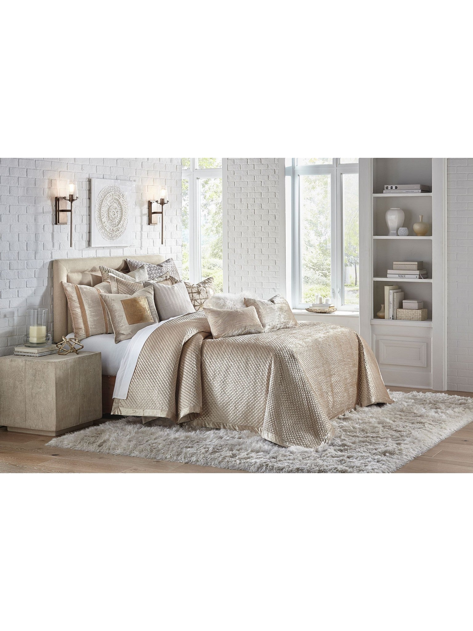 Amani Gold Quilt Set (2 sizes)-Inspire Me! Home Decor