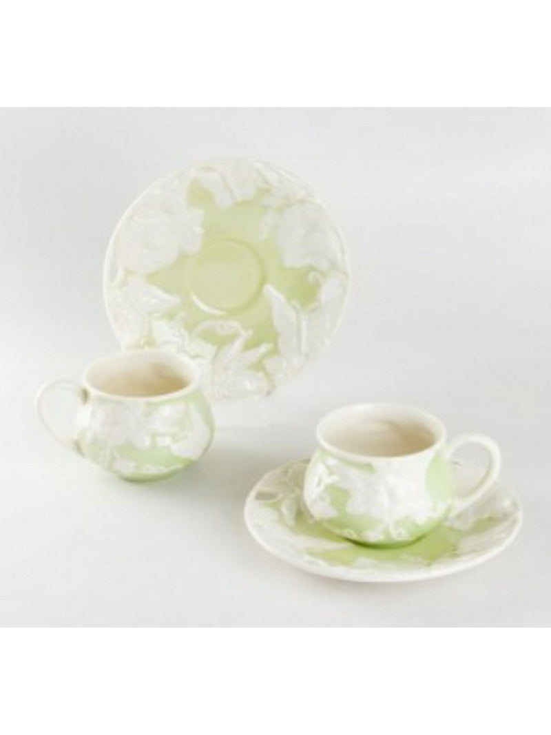 Set of 2 Butterfly Tea Cup & Saucers