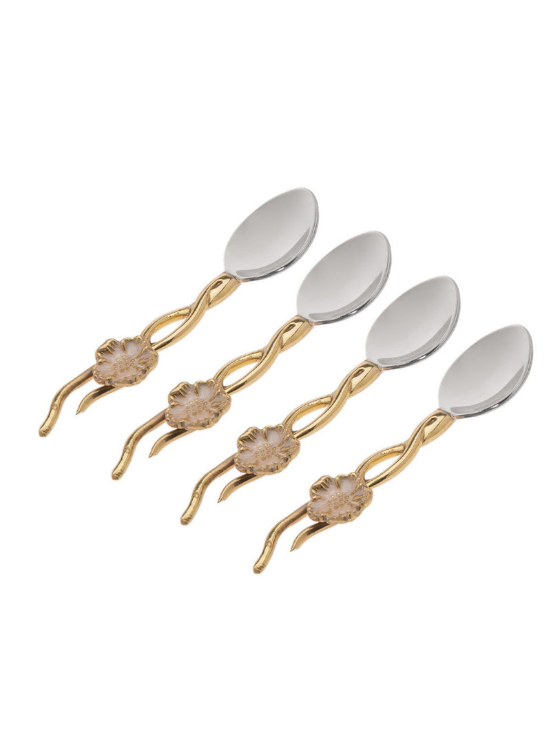 Set of 4 Dessert Spoons from The Mia Collection