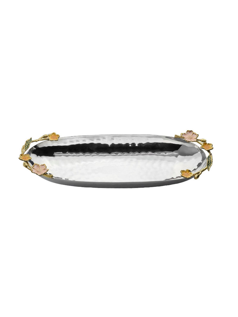Silver Oval Dish with Gold Details from The Mia Collection