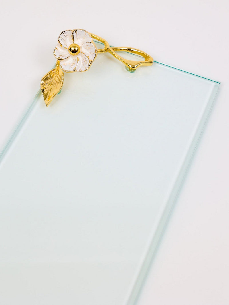 Small Rectangular Glass Tray from The Julia Flower Collection