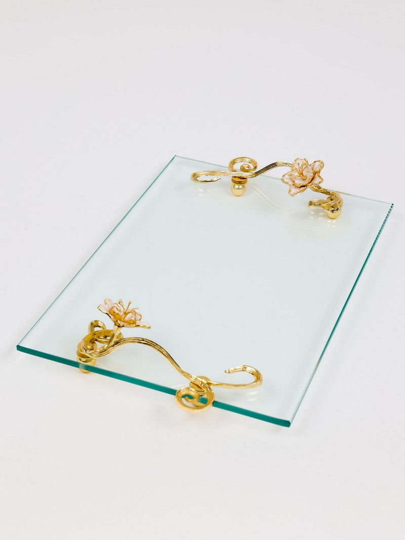 Large Rectangular Glass Tray  from The Celine Flower Collection