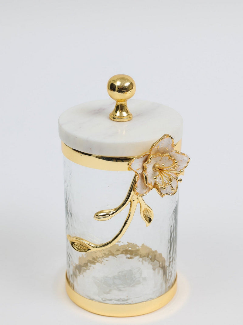 Glass Canister with Marble Lid from The Celine Flower Collection (3 Sizes)