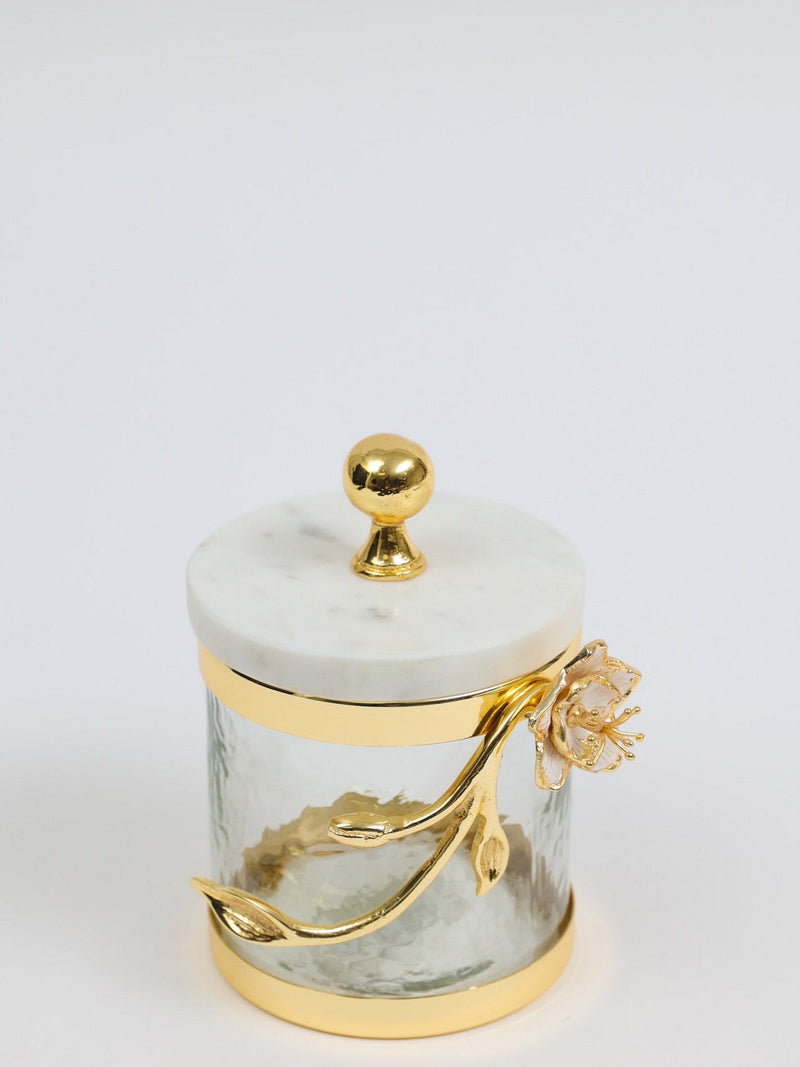Glass Canister with Marble Lid from The Celine Flower Collection (3 Sizes)
