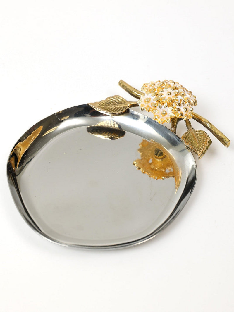 Gold & Silver Trivet/Coaster from the Hydrangea Collection