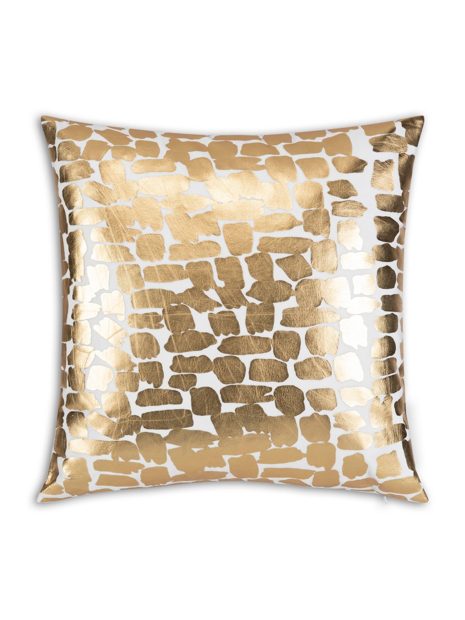 Becca Ivory and Gold Pillow - 20" x 20"