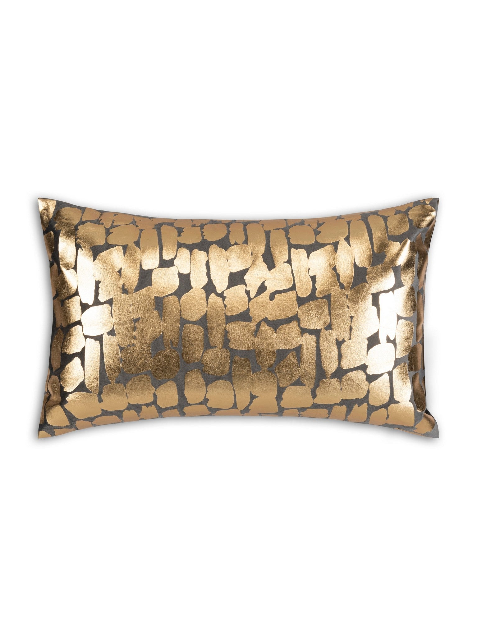 Becca Charcoal Gold Pillow - 14" x 20"