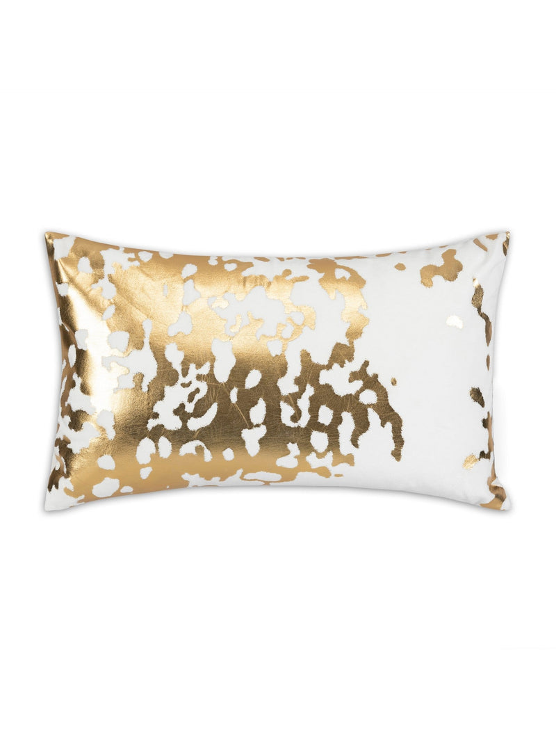 Elise Ivory Gold Pillow - 14" x 20"